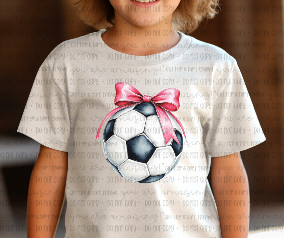 Soccer Pink Bow (Kids)