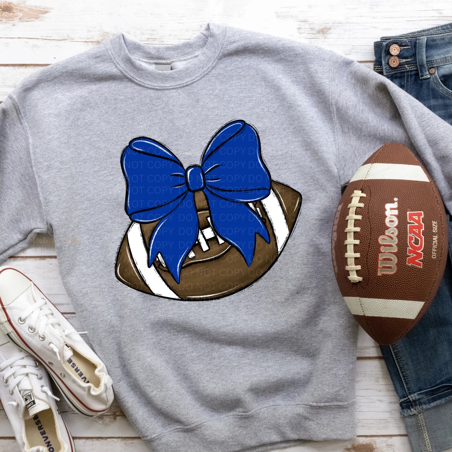 Football with Colored Bow (diff color options)