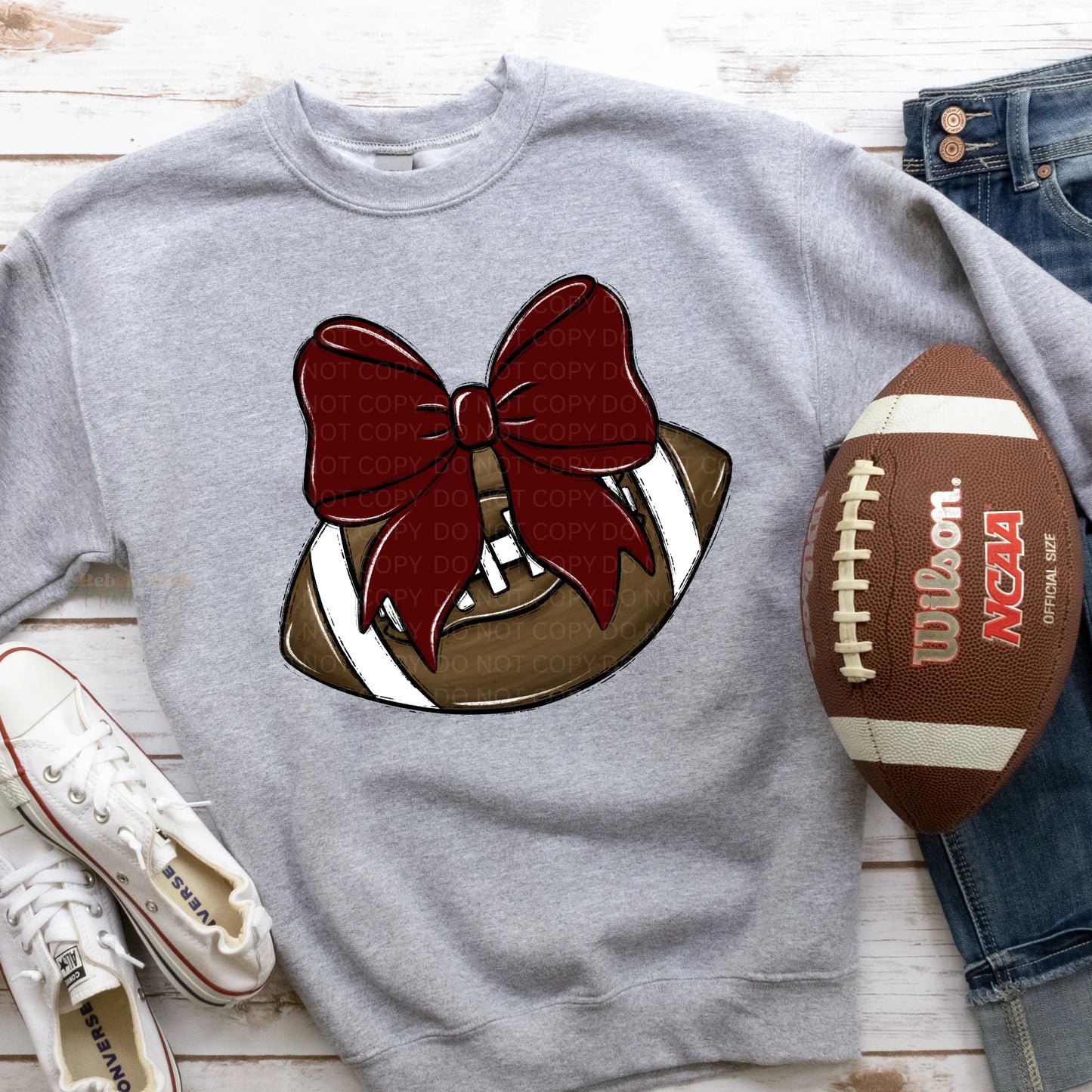 Football with Colored Bow (diff color options)