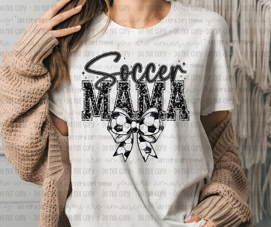 Soccer Mom Faux Glitter