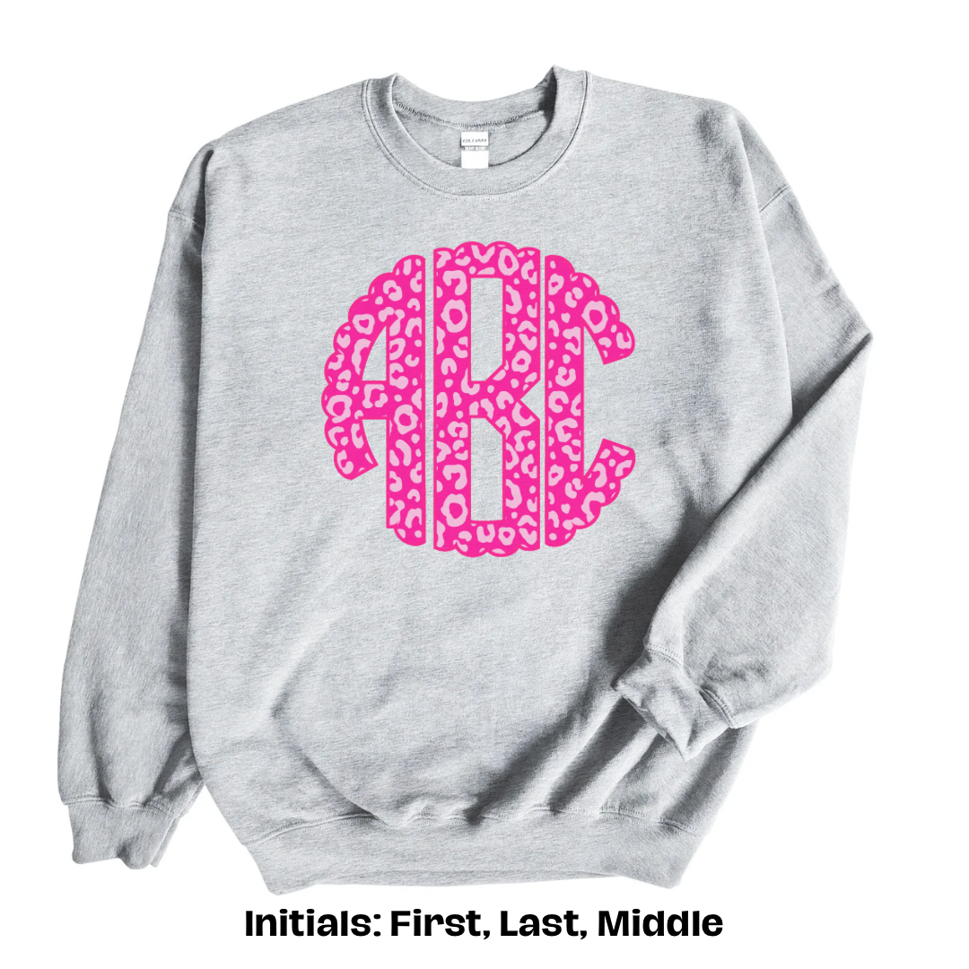 Monogram cheetah sweatshirt hotsell
