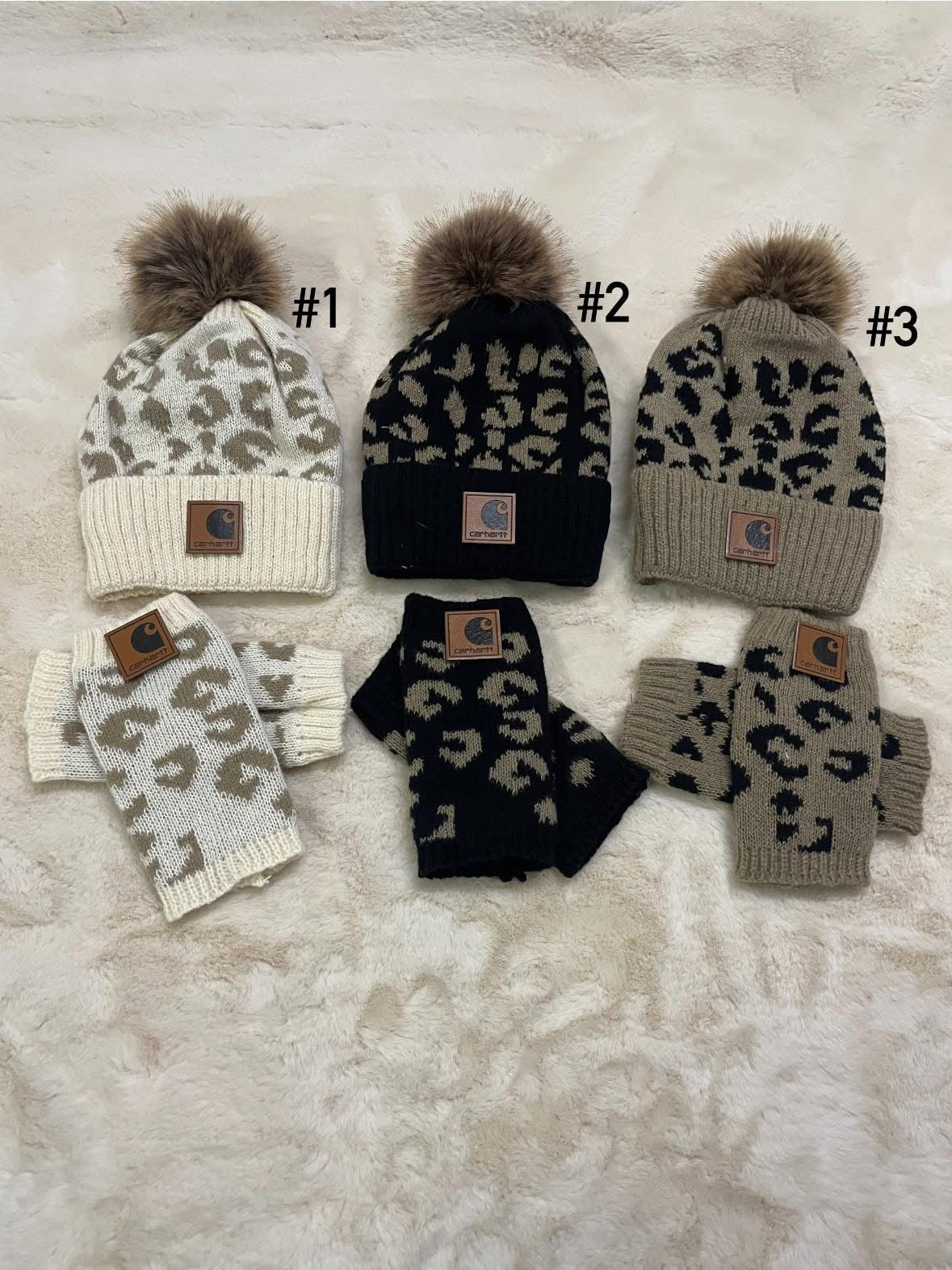 Leopard Carh*rtt Beanie Sets