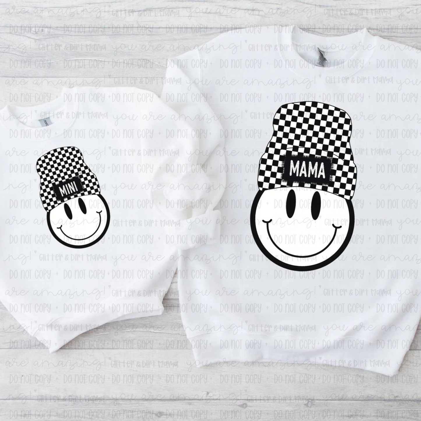 Checkered Mini Beanie