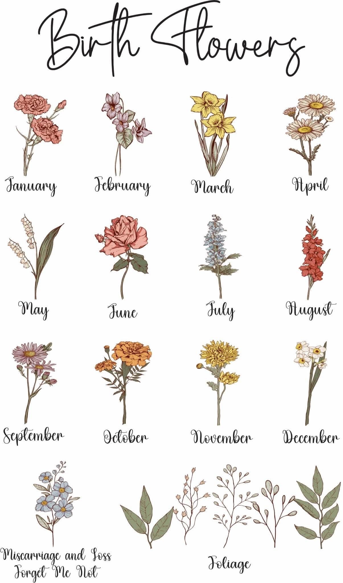 Custom Birth Flower Bouquet Tee