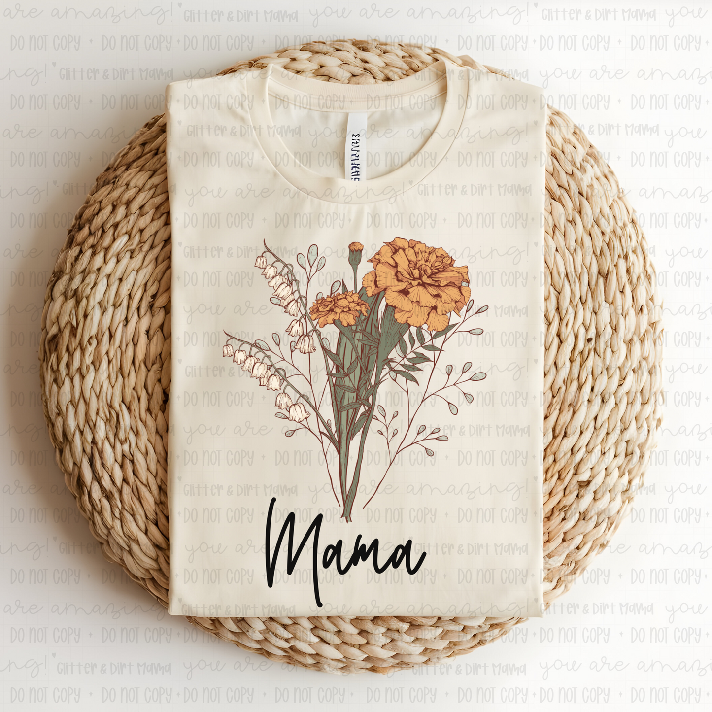 Custom Birth Flower Bouquet Tee