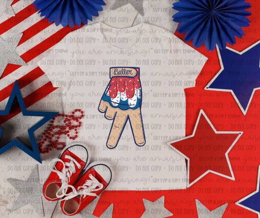 Patriotic Drippy Glove