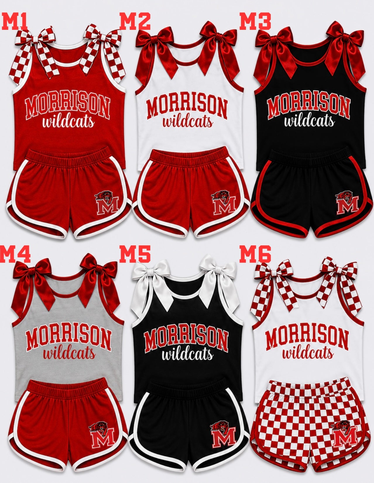 Bowtie Tank & Shorts Sets