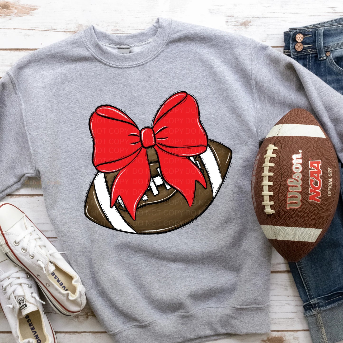 Football with Colored Bow (diff color options)