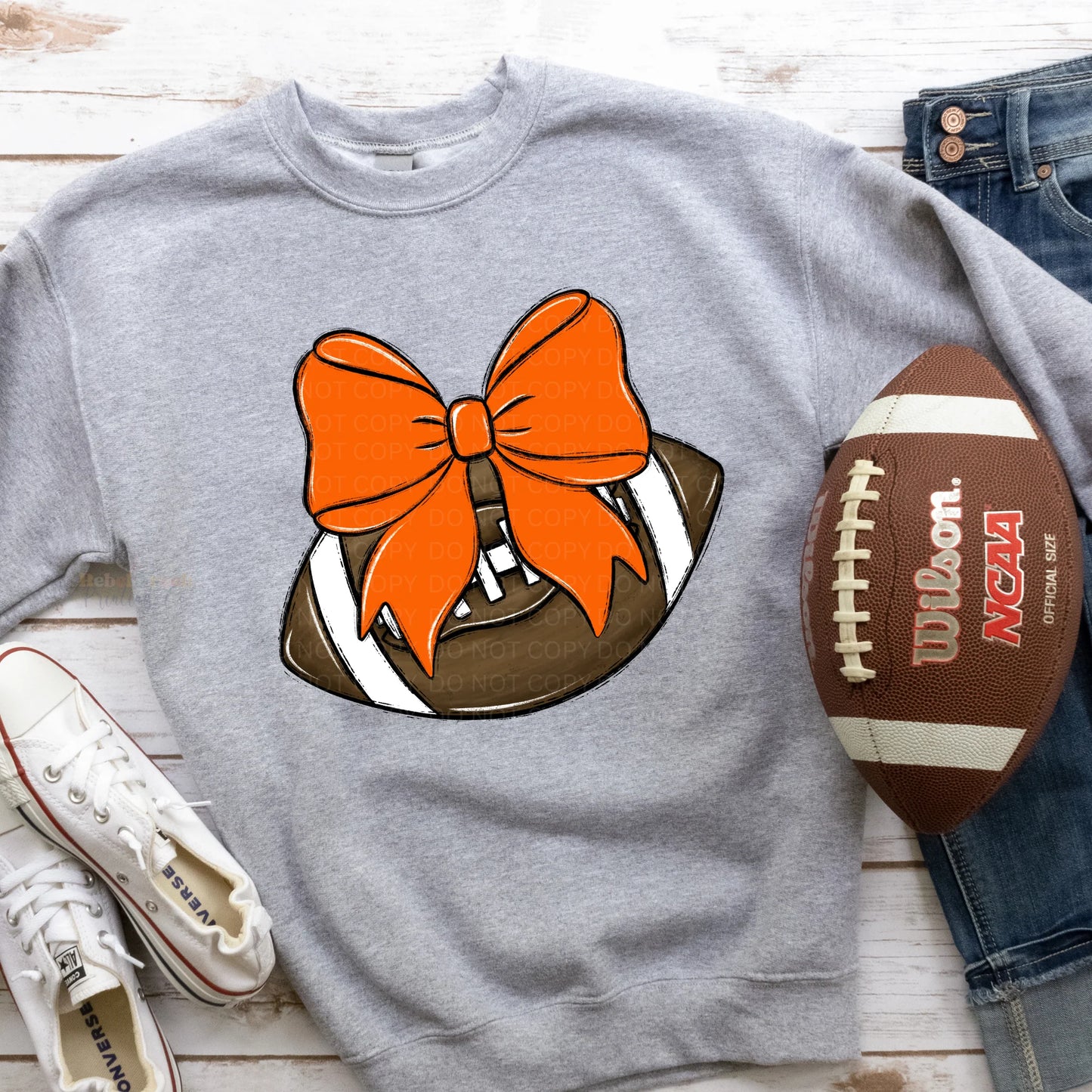 Football with Colored Bow (diff color options)