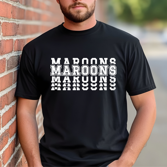 Stacked Maroons (white)