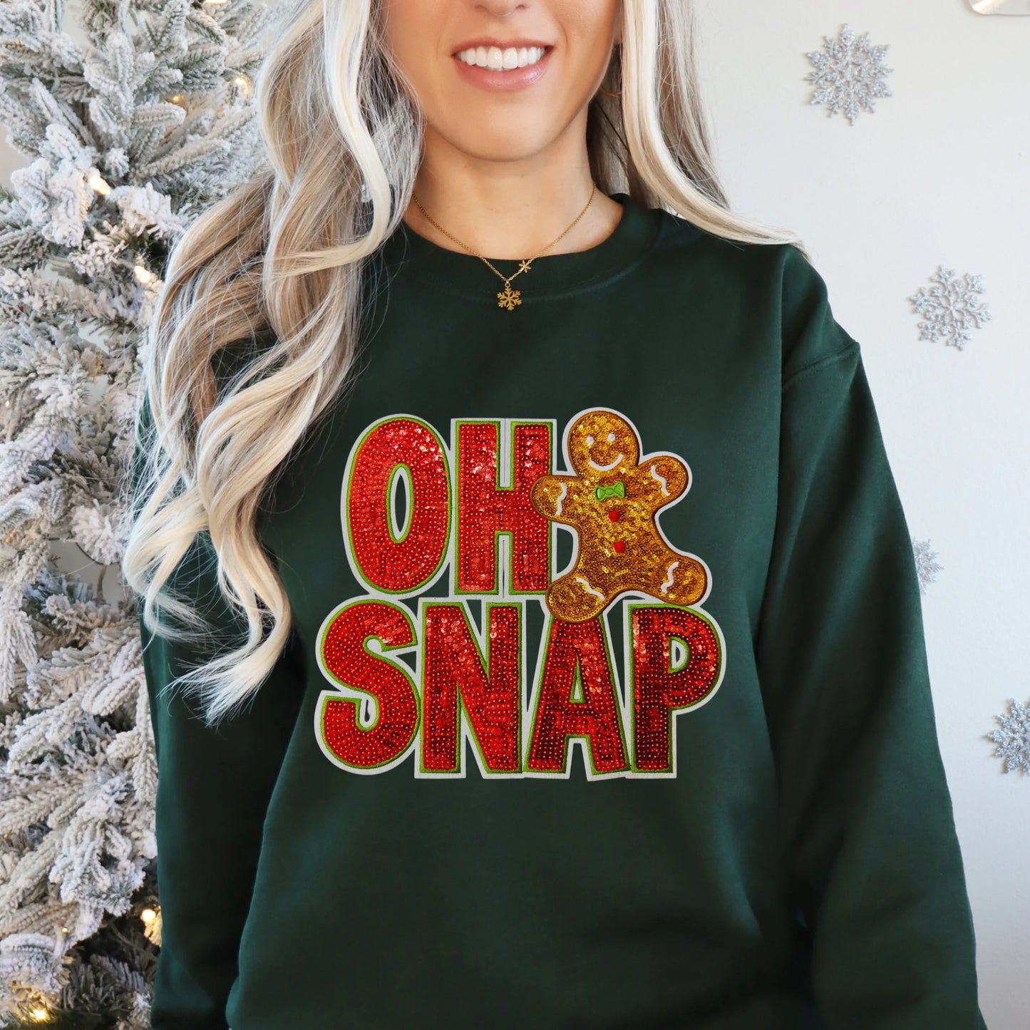 Christmas Chenille/Sequin Patch Sweatshirts