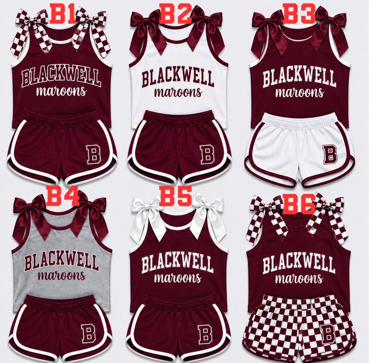 Bowtie Tank & Shorts Sets