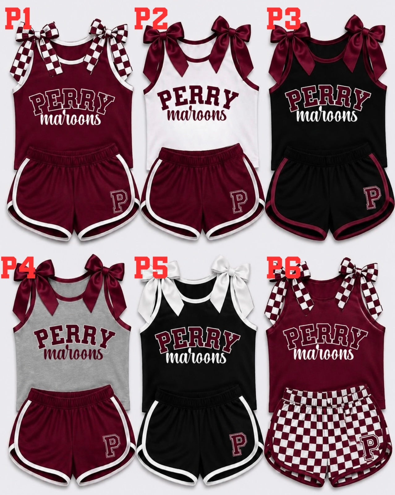 Bowtie Tank & Shorts Sets