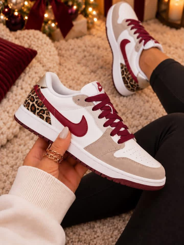 Maroon/Leopard Dunks