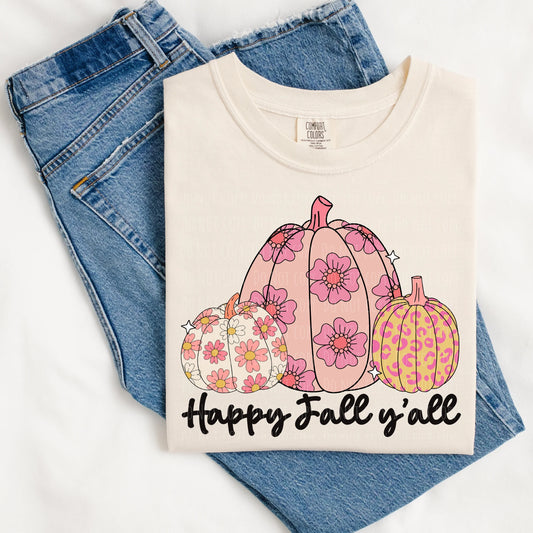 Happy Fall Yall Floral Pumpkins
