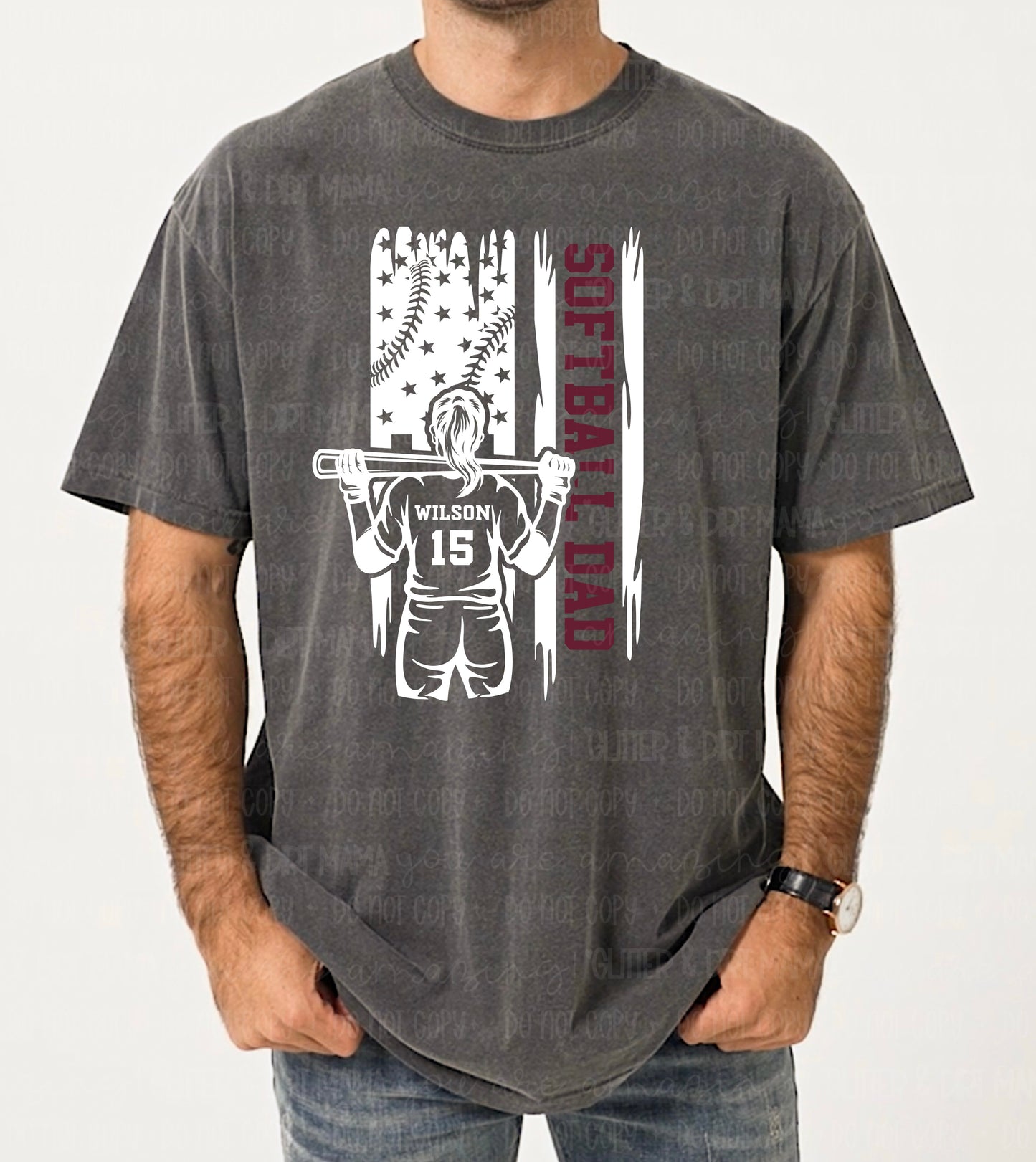 Custom Softball Dad
