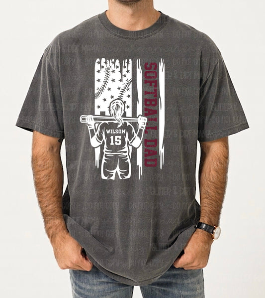 Custom Softball Dad