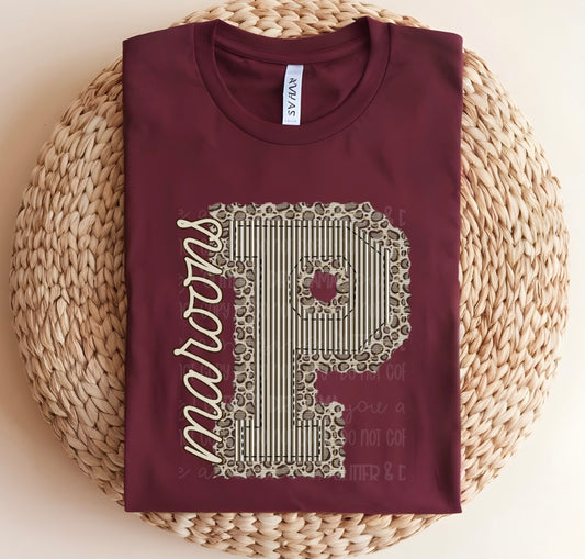Perry Maroons Leopard Seersucker