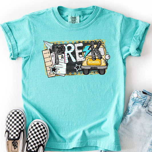 Chalkboard Bus Collage (PreK-12)