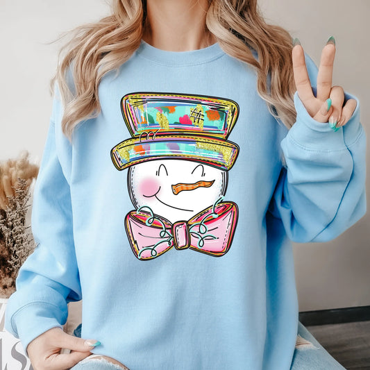 Brushstroke Colorful Snowman