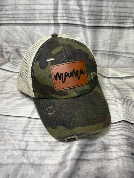 Camo Mama Ponytail Hat