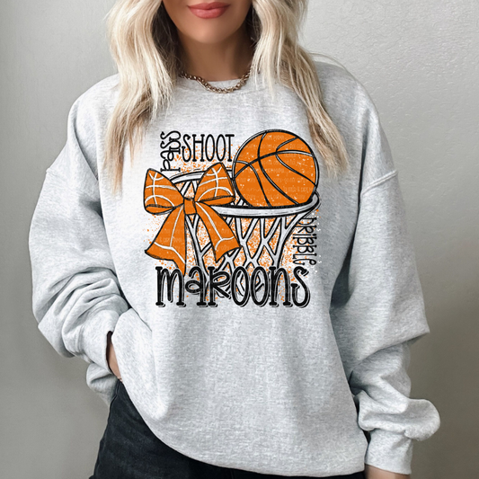 Maroons Basketball Checkered