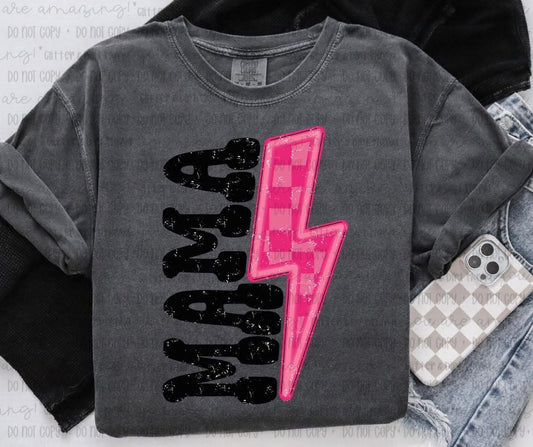 Mama Pink Lightning Bolt