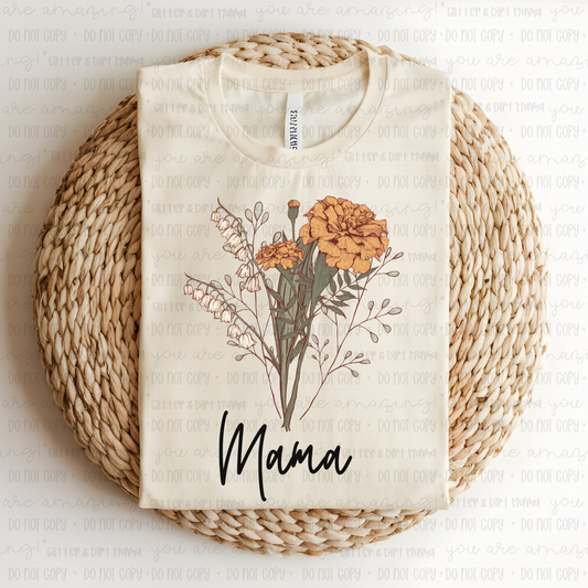 Custom Birth Flower Bouquet Tee